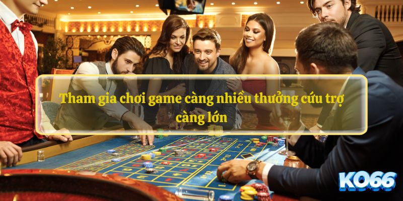 Tham gia chơi game càng nhiều thưởng cứu trợ càng lớn